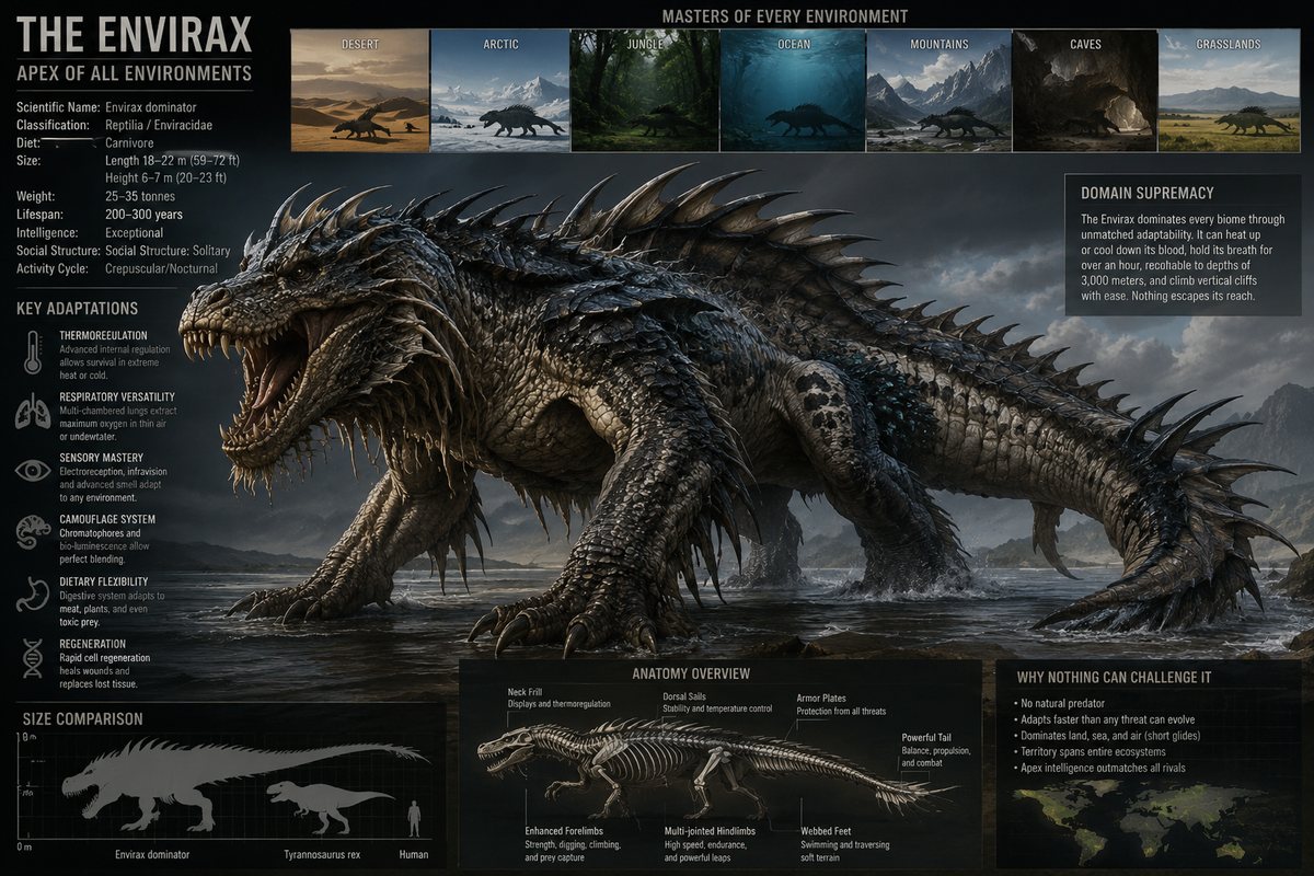 The Envirax creature dossier artwork