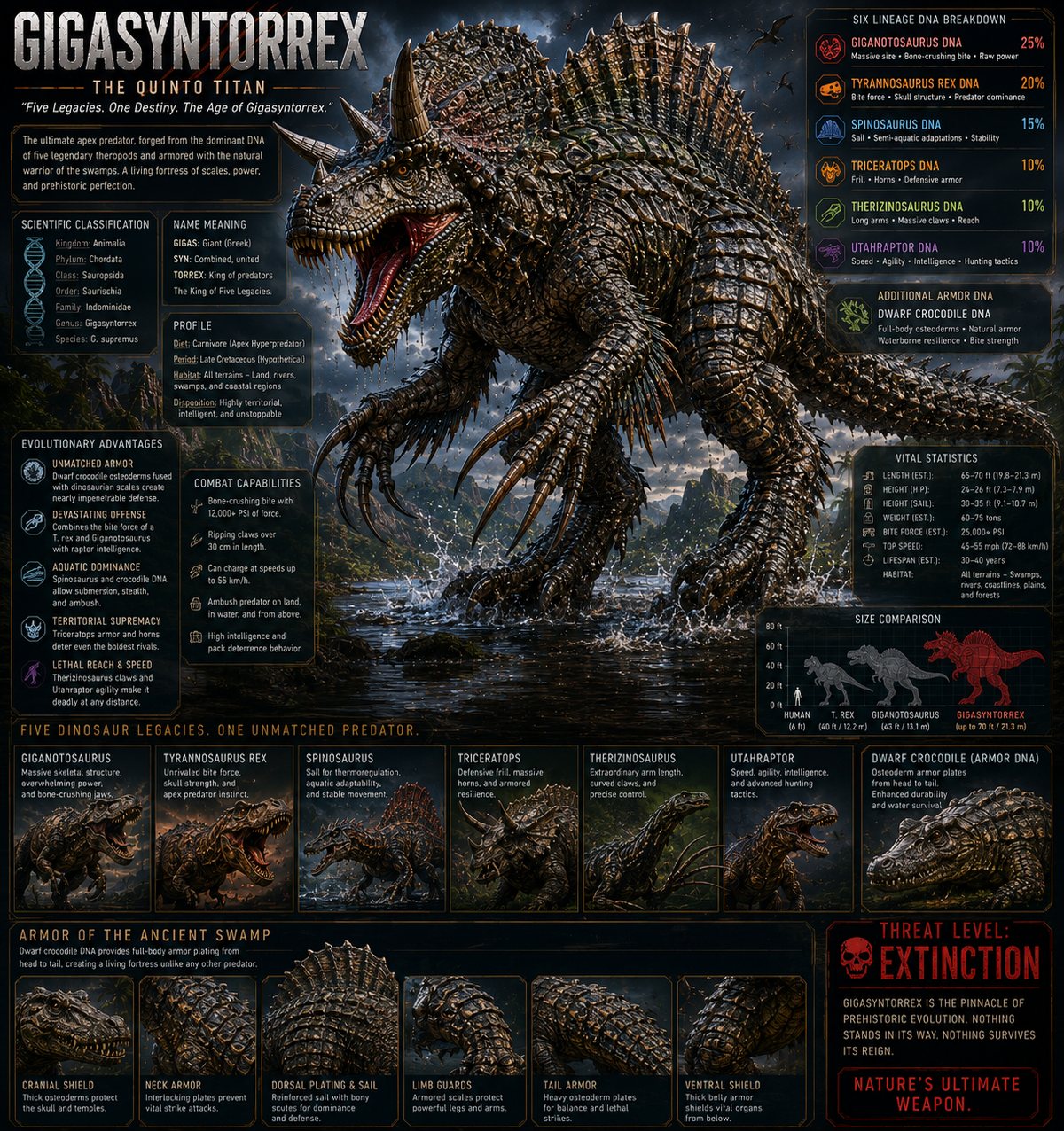 Gigasyntorrex creature dossier artwork
